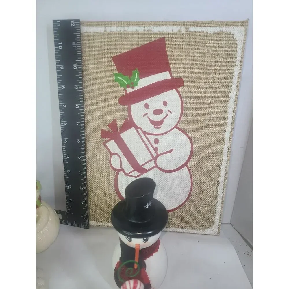 Large Lot New& Vintage Snowman Themed Christmas Decor Hallmark, Selvestri & more